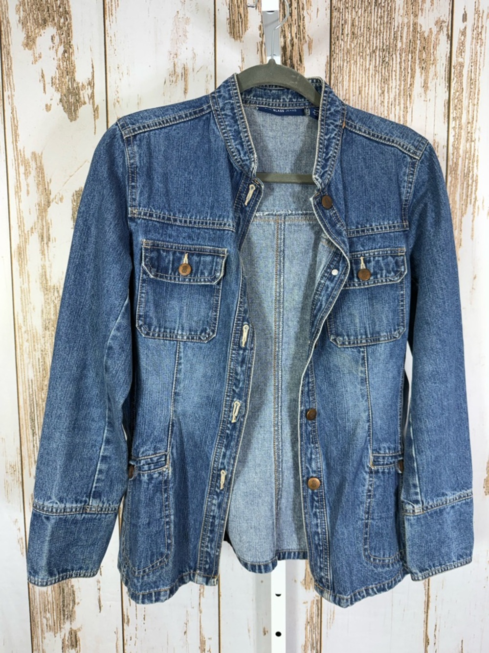 Bill Blass Jeans, Blue Denim Jean Jacket. Size Small. Excellent condition!